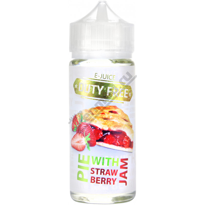 Фото и внешний вид — DUTY FREE WHITE - Pie with Strawberry Jam 120мл