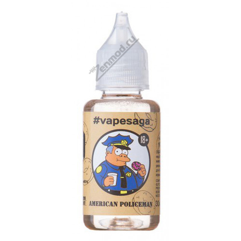 Фото и внешний вид — Vapesaga - American Policeman 30мл
